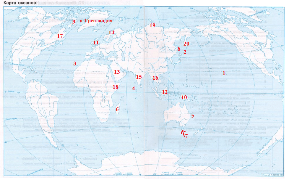 Канарские острова на контурной карте