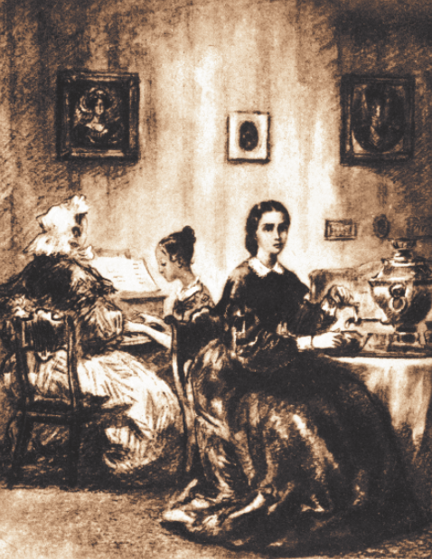 Рассмотрите иллюстрации. Такой ли вы представляете себе обстановку, быт ...